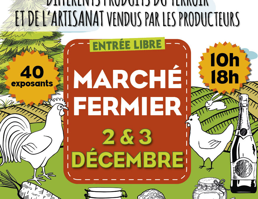 Marché fermier à la ferme des Hauts Vergers les 2 & 3 décembre